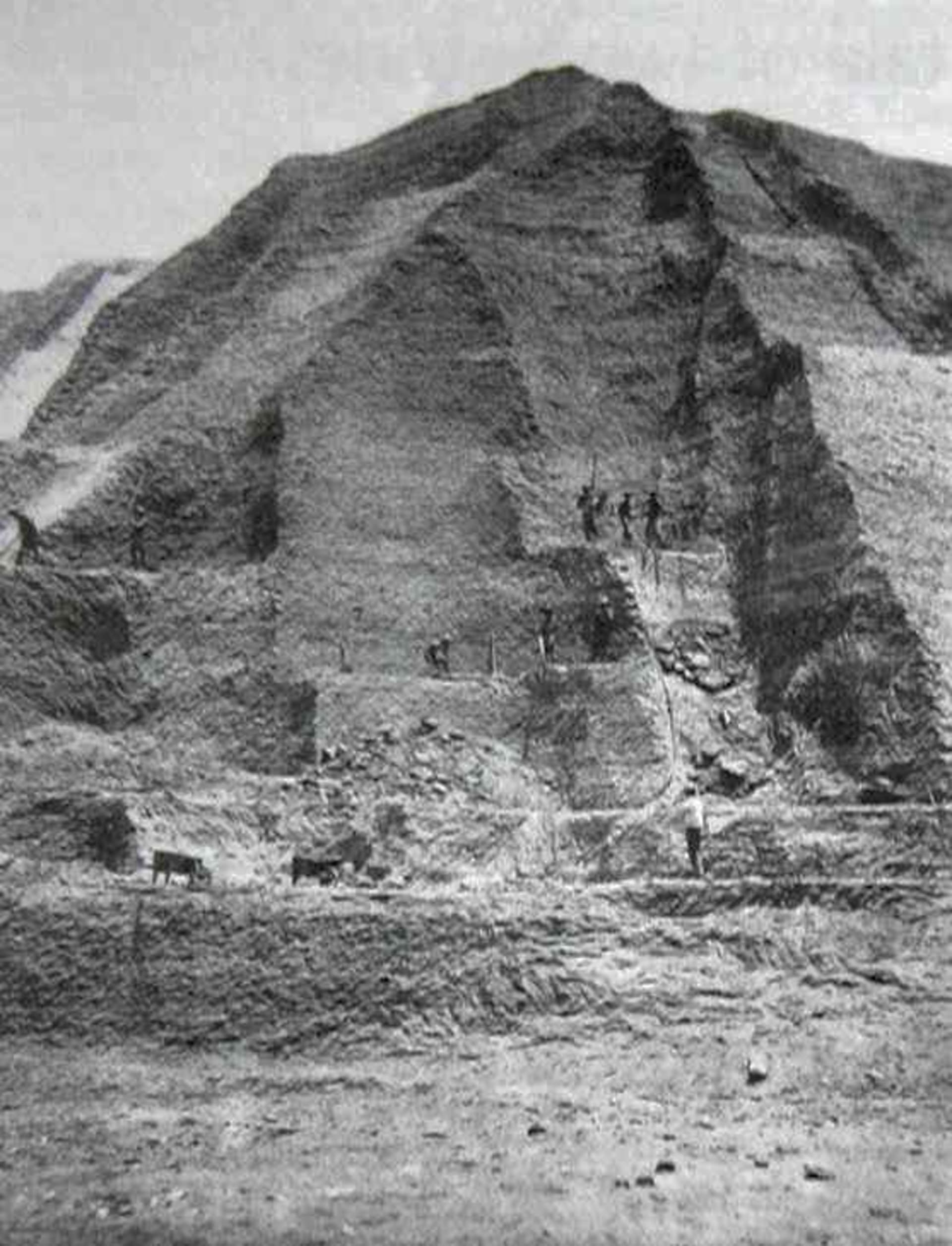Těžba guána na ostrovech u pobřeží Peru (kol. 1860)