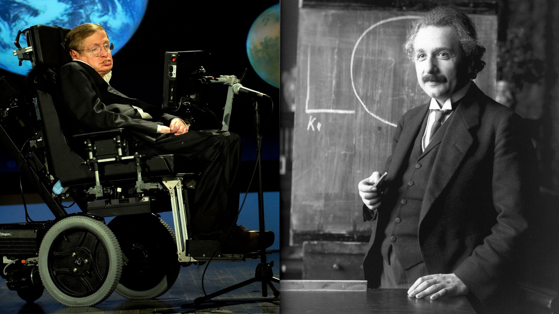 Stephen Hawking i Albert Einstein - spojuje je nejen jejich genialita.