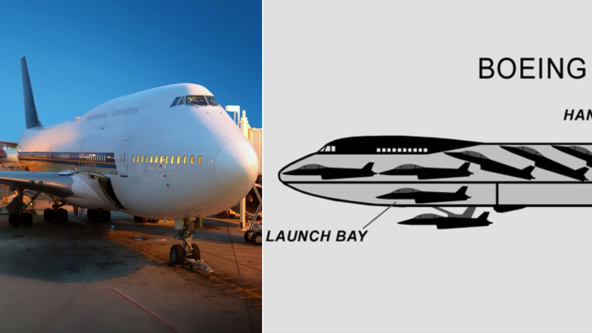 Koncept létající letadlové lodi na bázi Boeingu 747