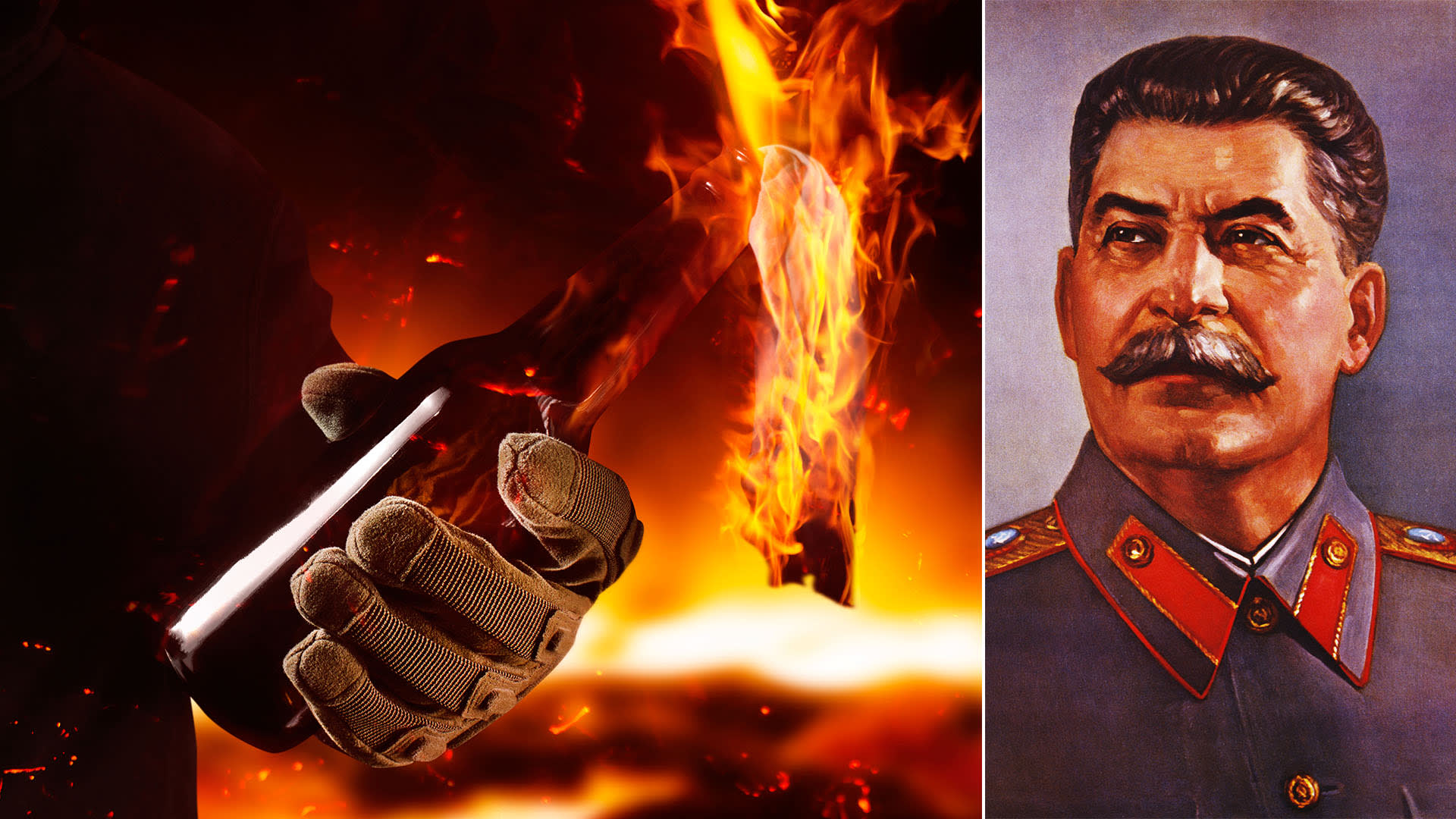 Molotovův koktejl čest Sovětům rozhodně nevzdával