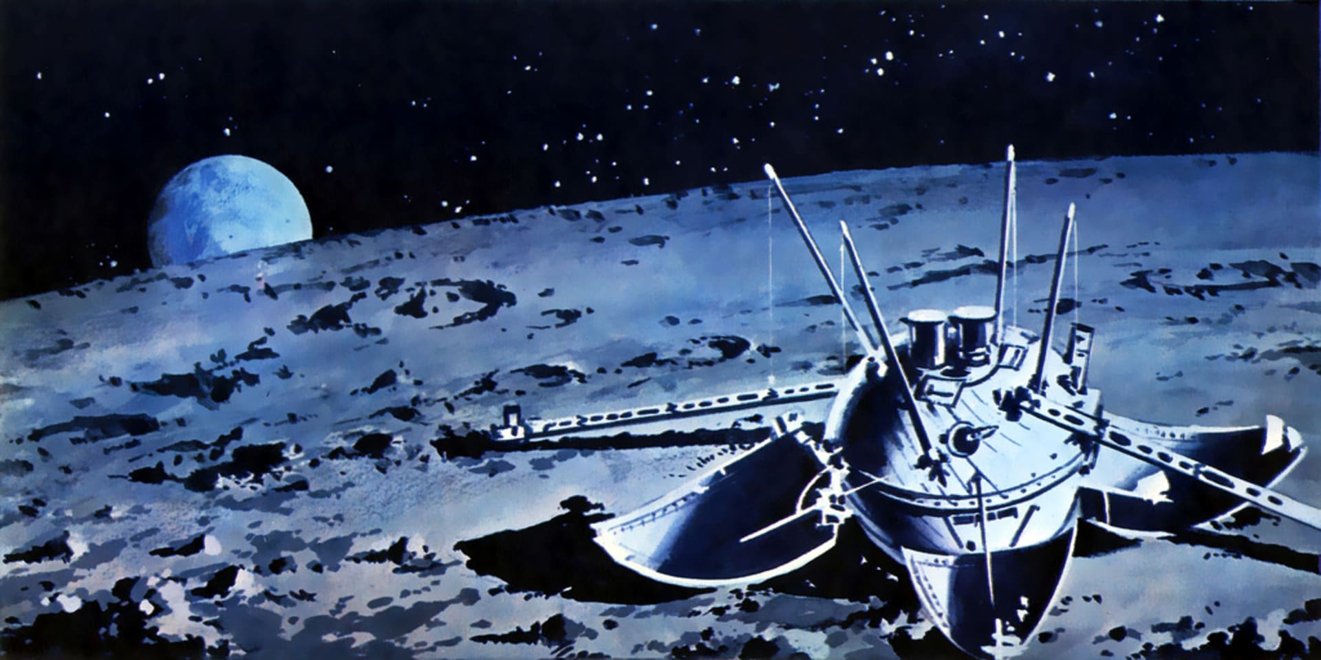 Sovětská sonda Luna 9 byla prvním přístrojem, který bezpečně přistál na jiném kosmickém tělese