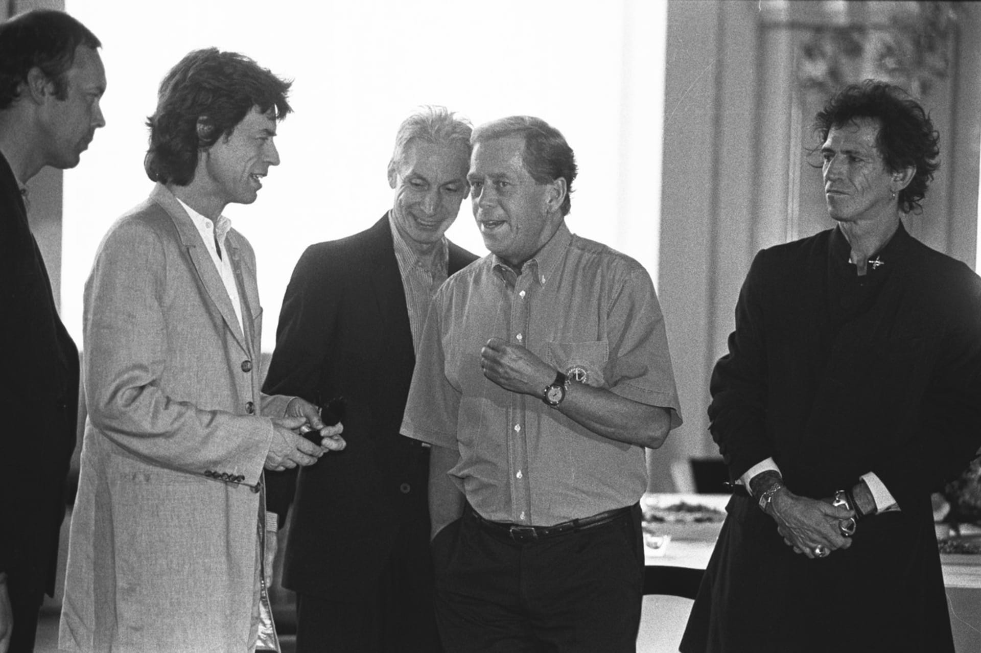 Václav Havel a Rolling Stones v roce 1995