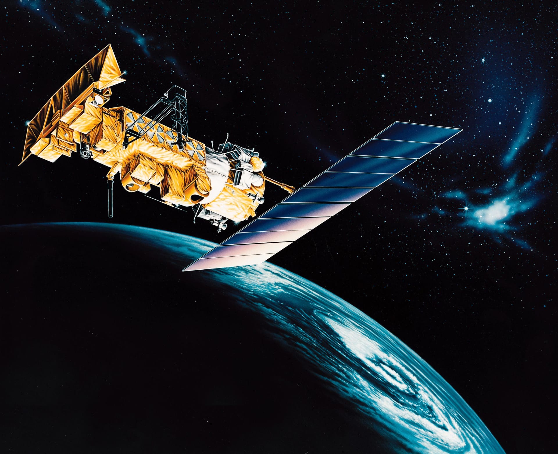 Umělecké zobrazení družice řady NOAA