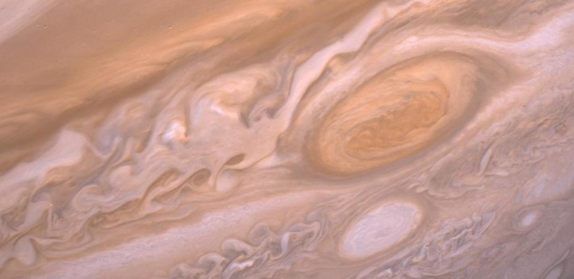 Rudá skvrna na planetě Jupiter