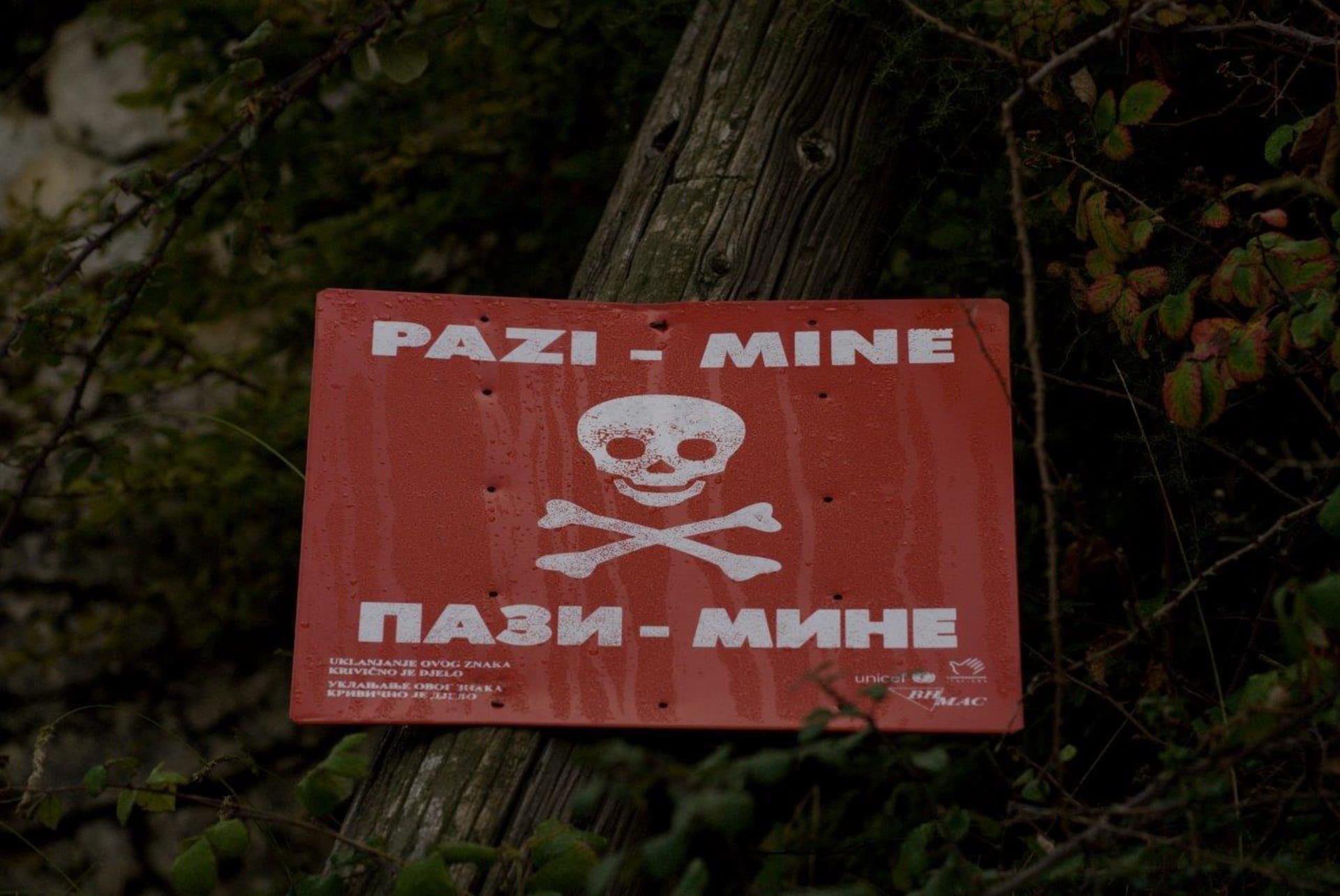 Pozor, miny - v Chorvatsku stále běžné varování