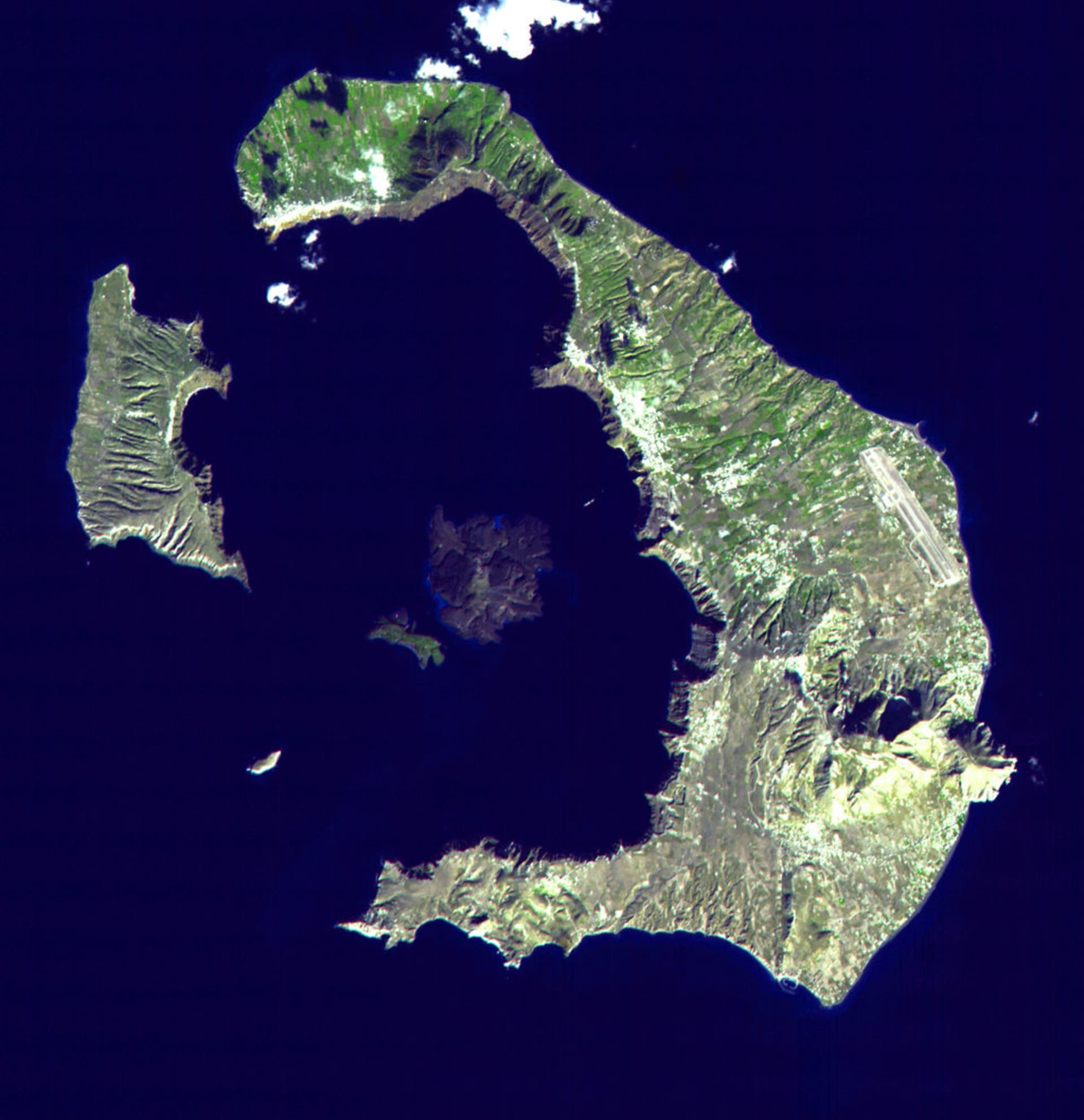Santorini z družice