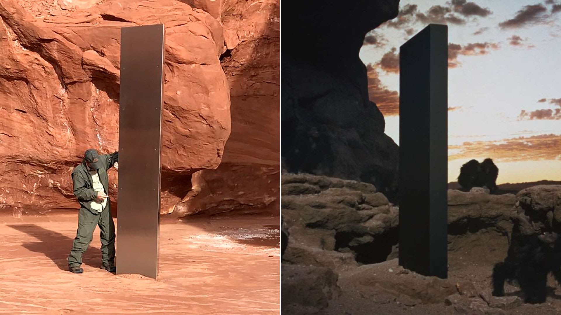 Monolit nalezený v Utahu vs. monolit ve filmu 2001: Vesmírná odysea