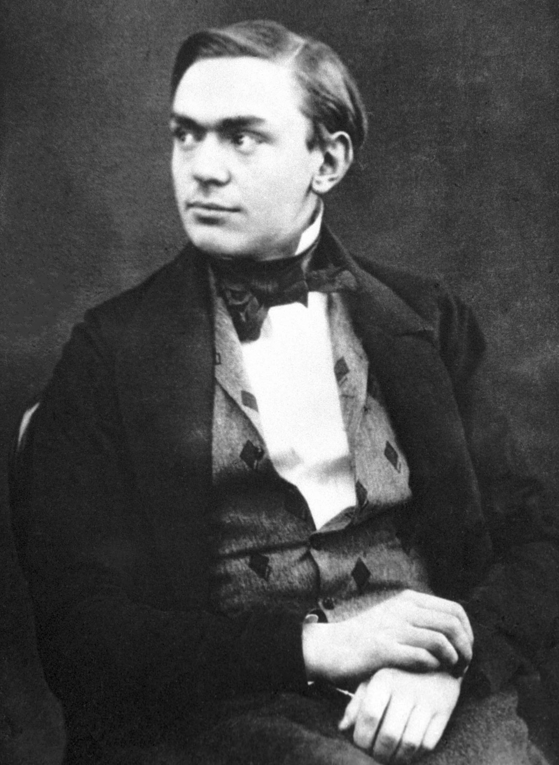 Mladý Alfred Nobel v 50. letech 19. století