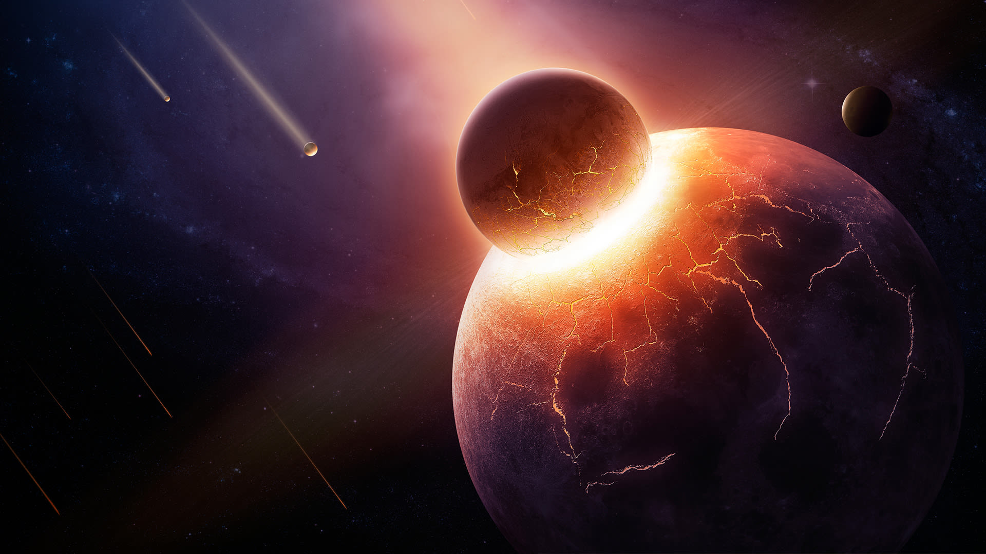 Země se měla srazit s planetou Theia před miliardami let