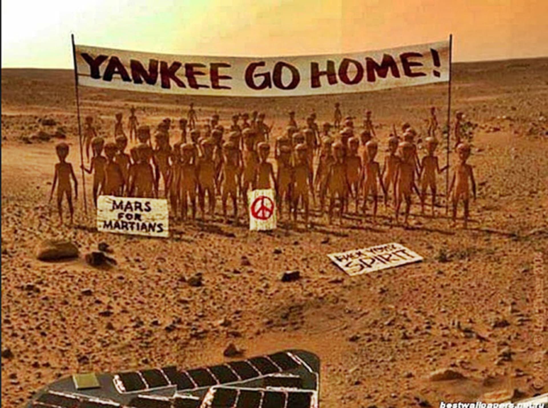 Američané, jděte pryč z Marsu!