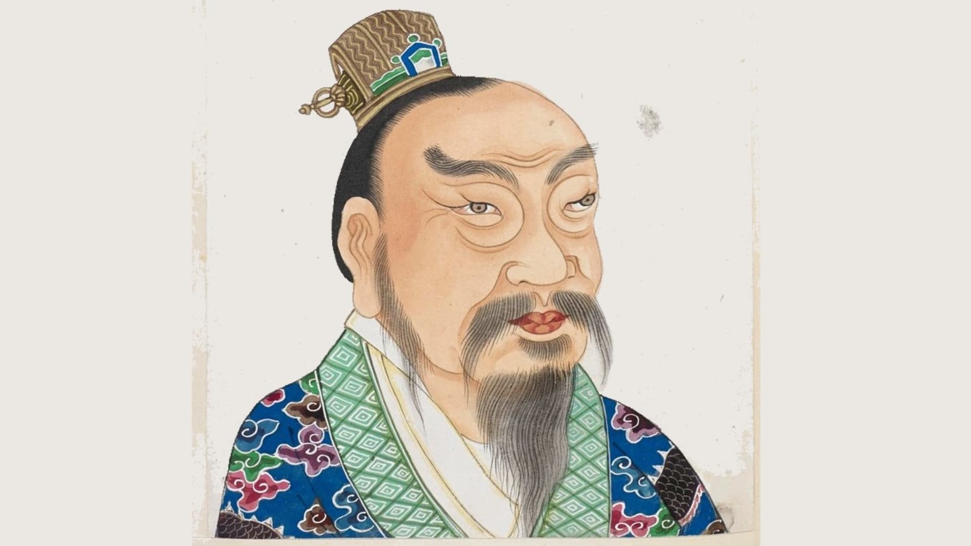 Císař Kao-cu na portrétu z 18. století
