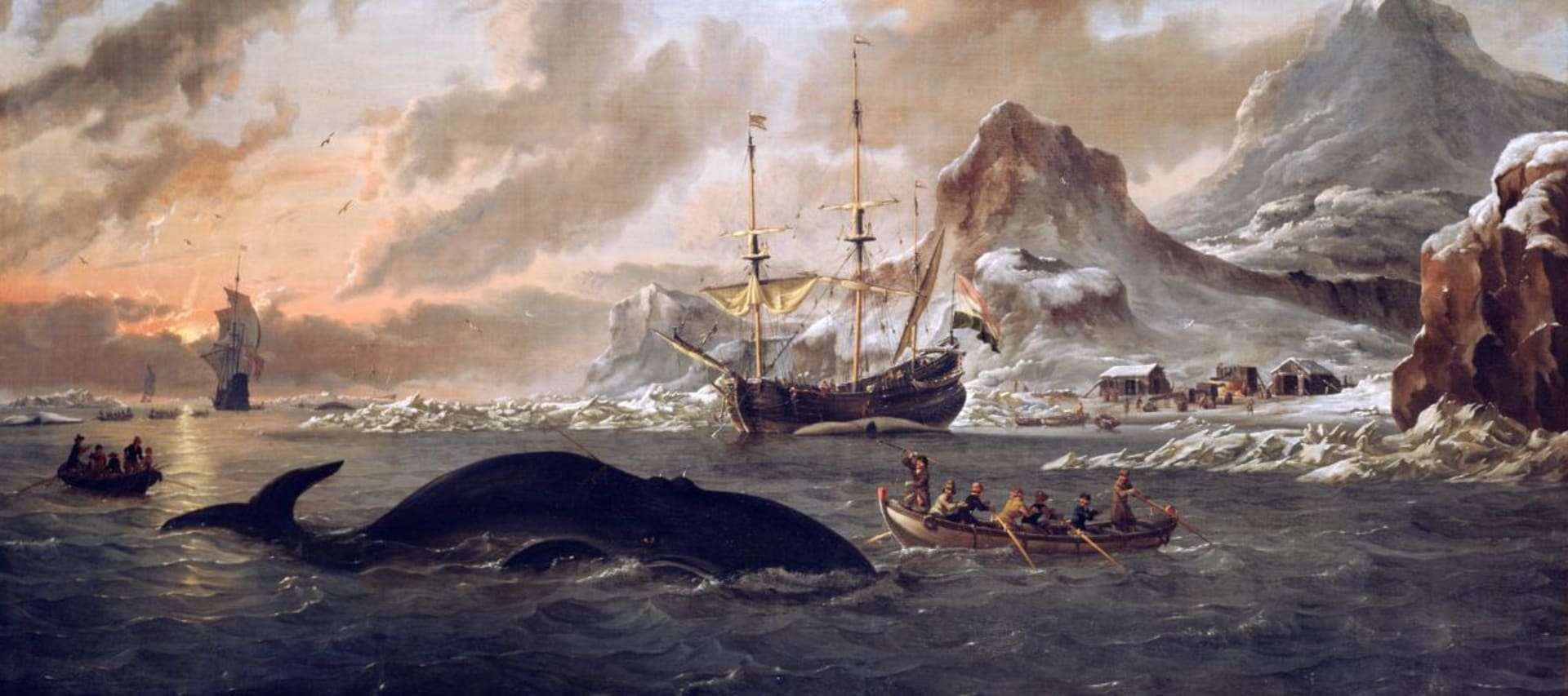 velrybáři u pobřeží Špicberk