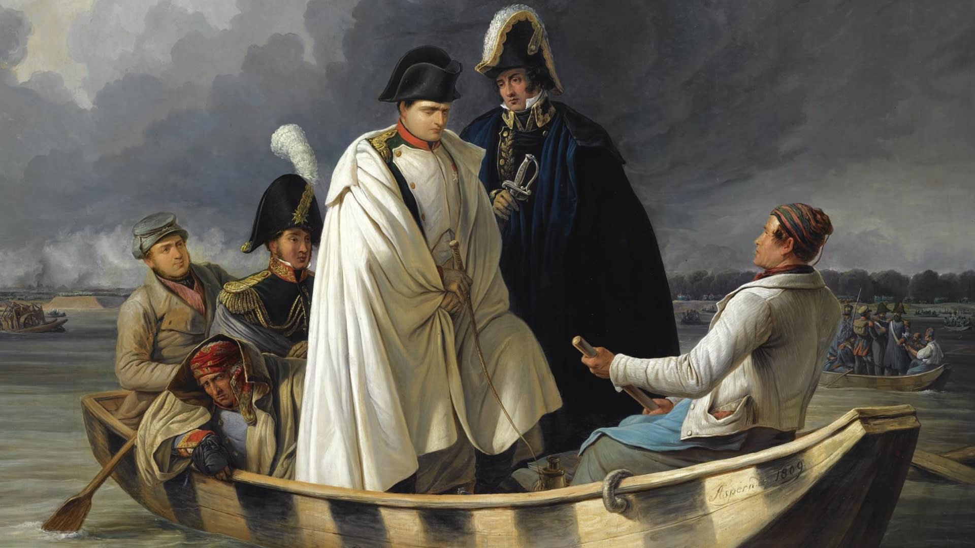 Napoleon po bitvě u Aspernu