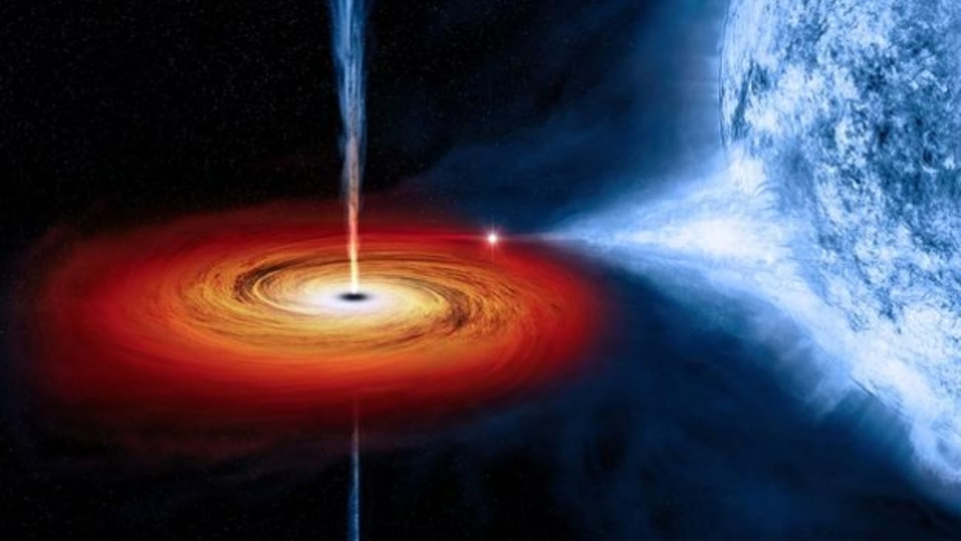 Černá díra vysává hvězdu