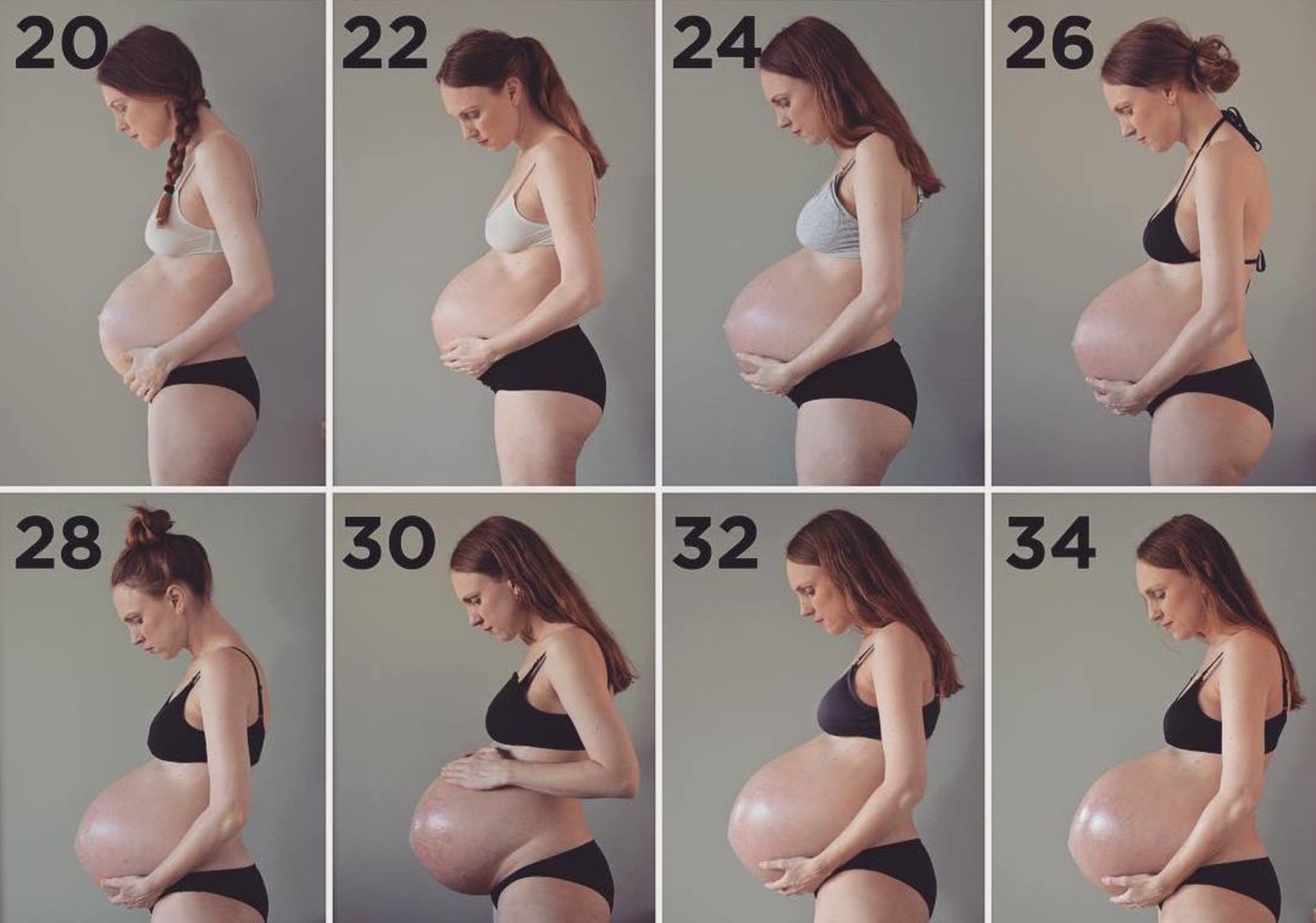 Co udělají s břichem trojčata? Maminka zdokumentovala své těhotenství