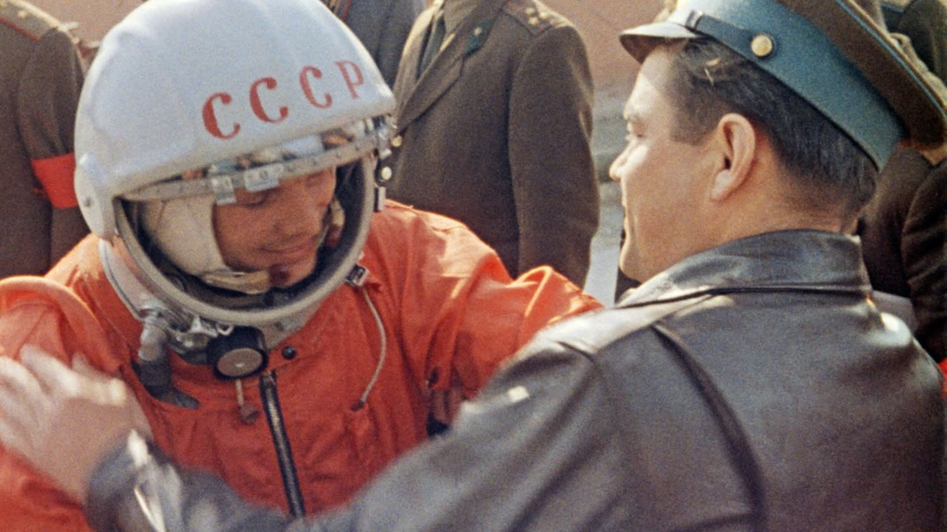 Jurij Gagarin těsně před startem Vostoku 1