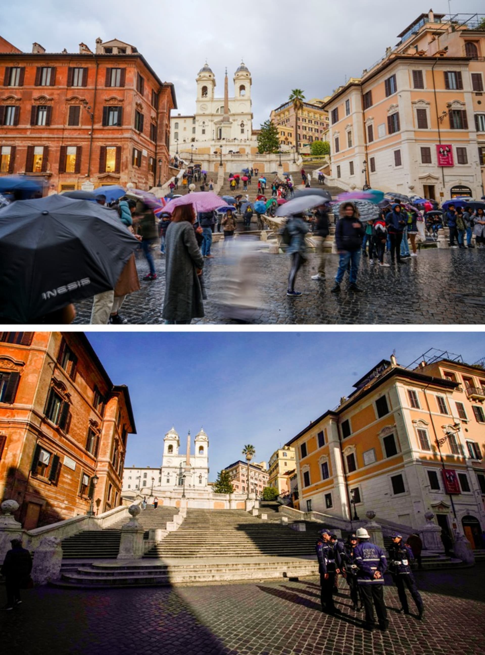 Andělské schody v Římě 14. listopadu 2019 a nově 10. března 2020