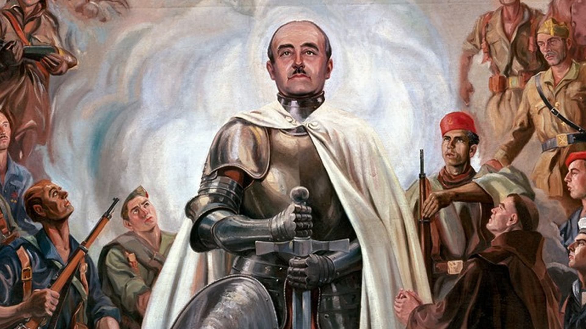 Francisco Franco jako rytíř Boží