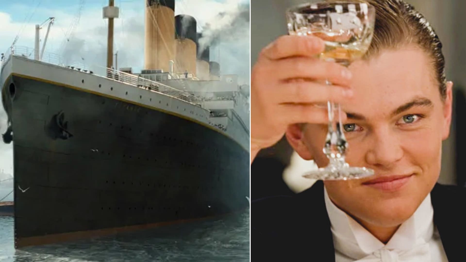 Leonardo DiCaprio na luxusní večeři ve snímku Titanic