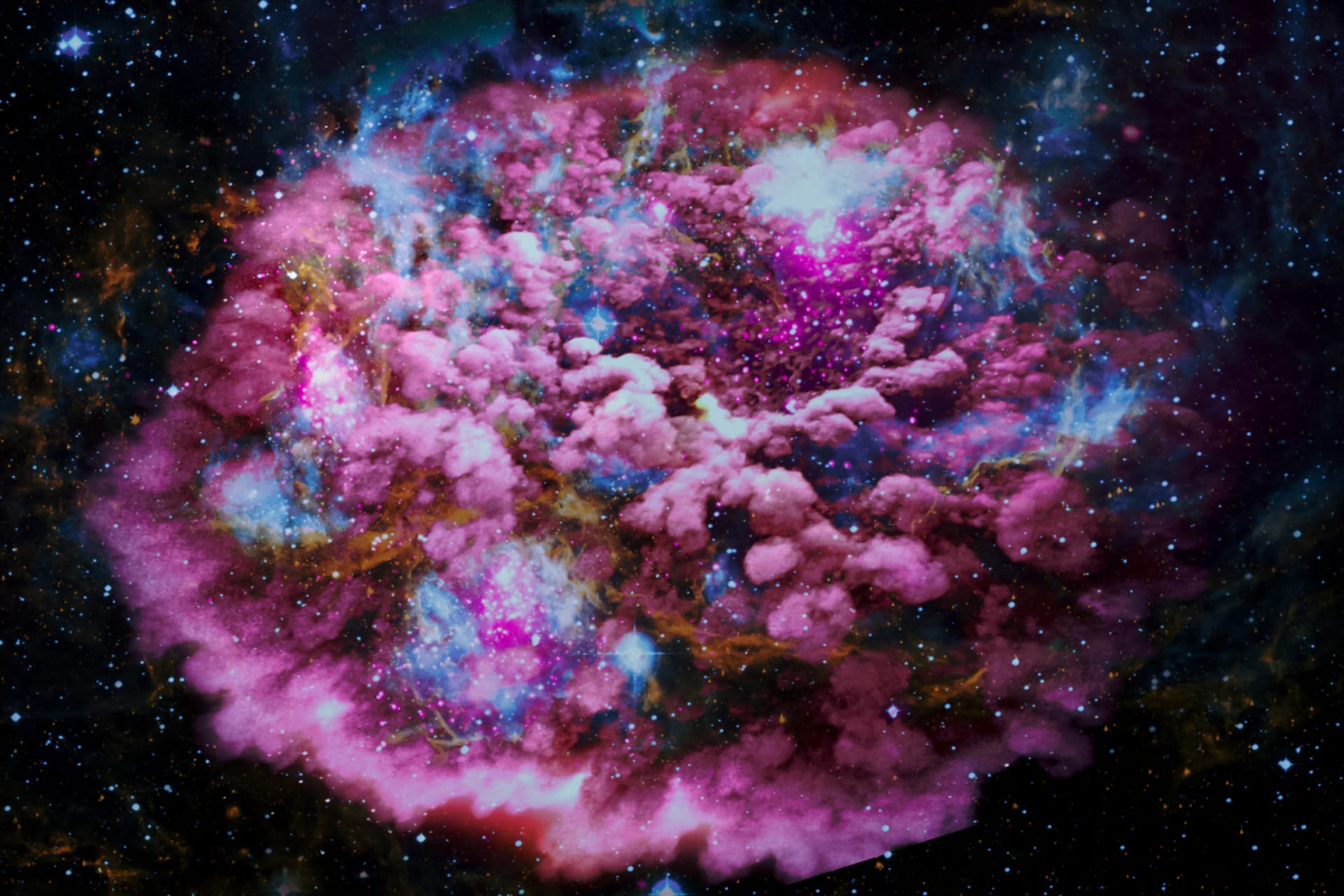 Vesmírný oblak hvězdného prachu a plynu