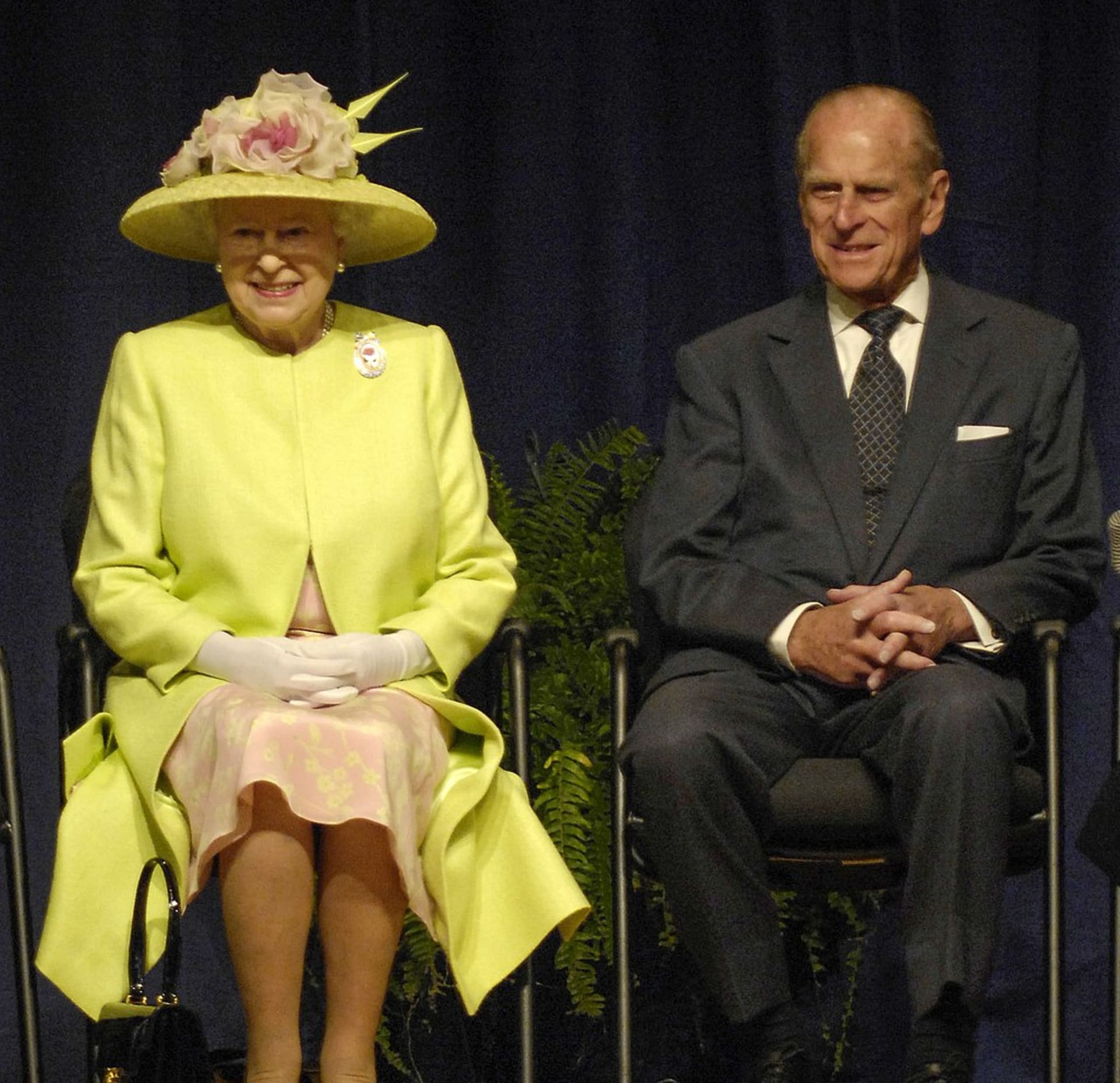 Princ Philip a královna Alžběta II. na státní návštěvě Spojených států v roce 2007.