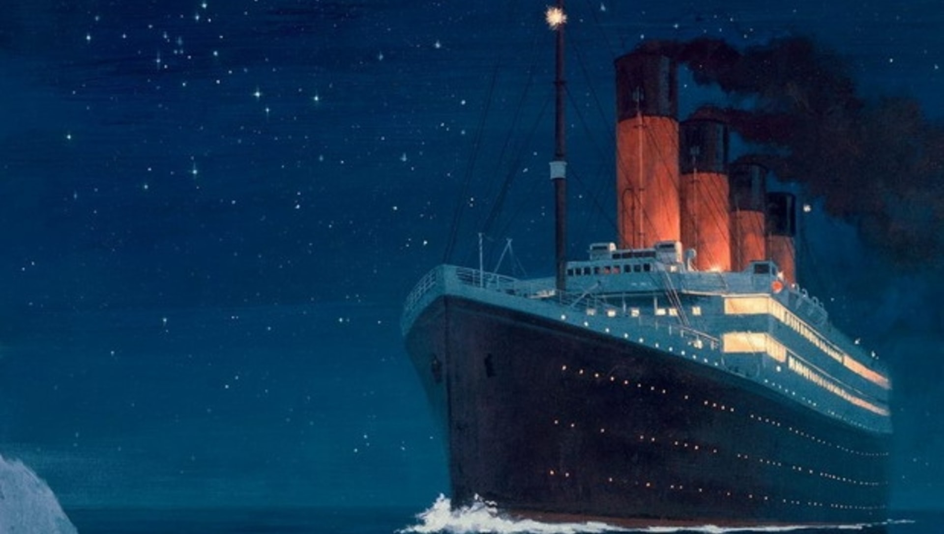 Titanic se blíží k ledovci