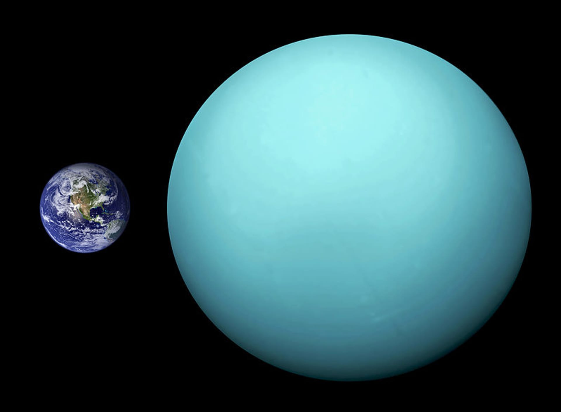 Srovnání Země a Uranu