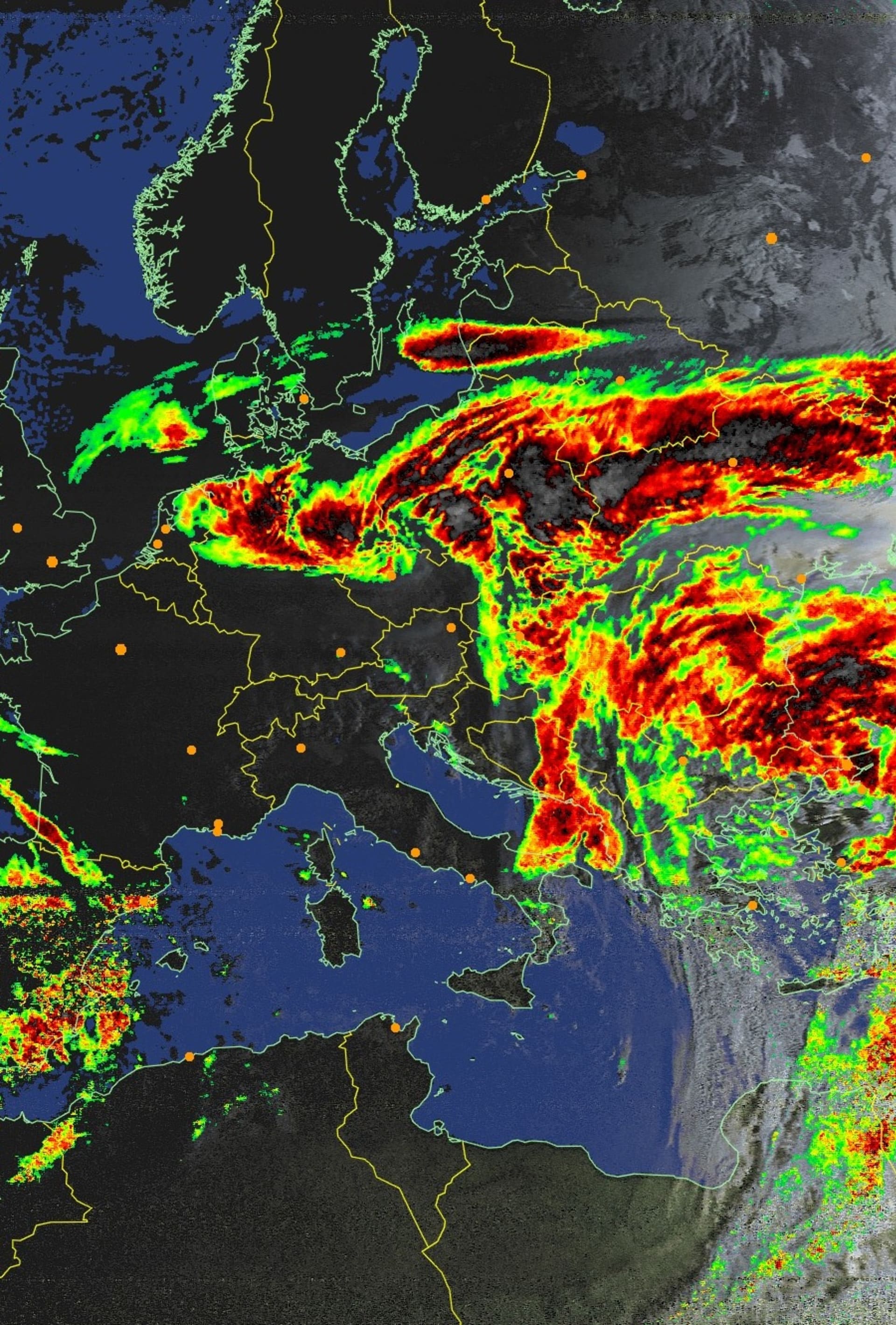 Takhle vidí Evropu satelit NOAA-15