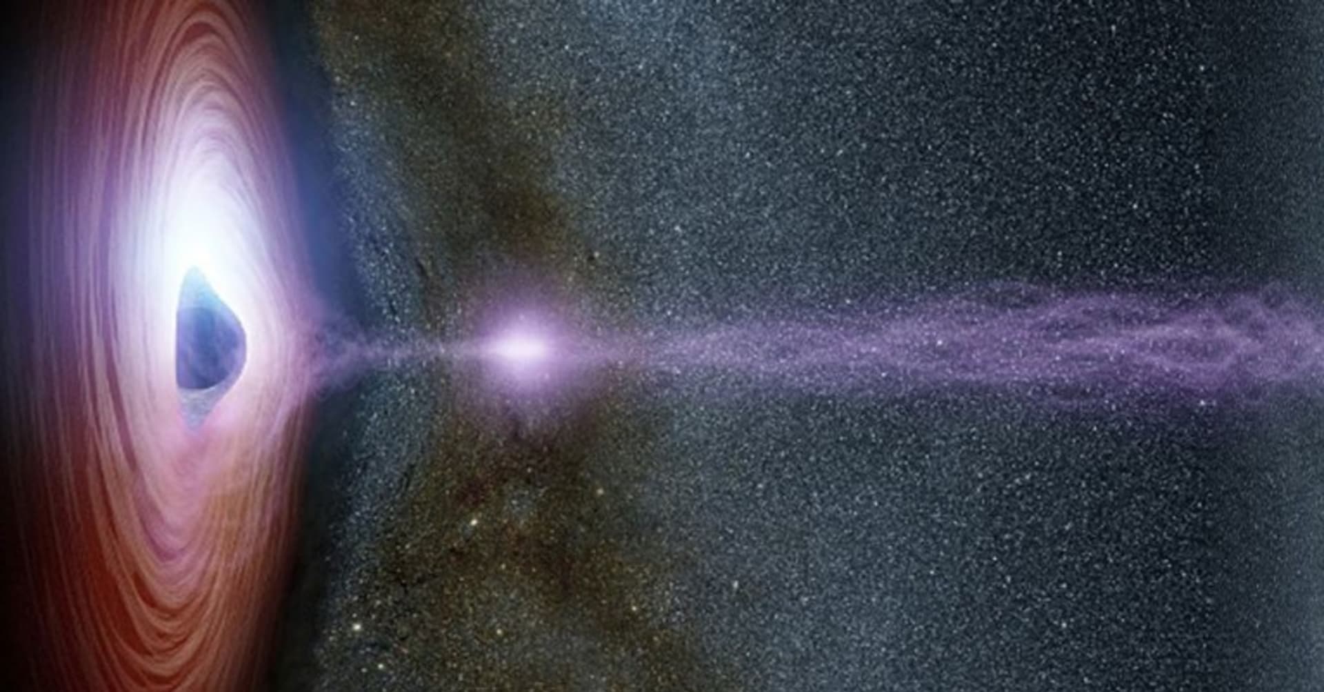 Vesmírný pšouk černé díry Markarian 335