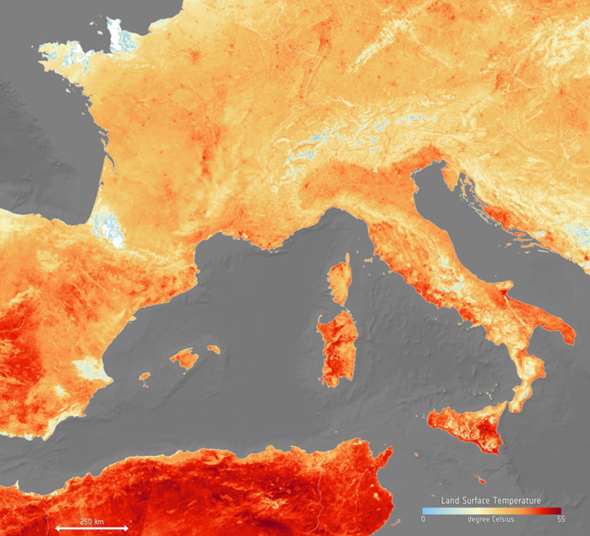 teploty v Evropě - konec června 2019
