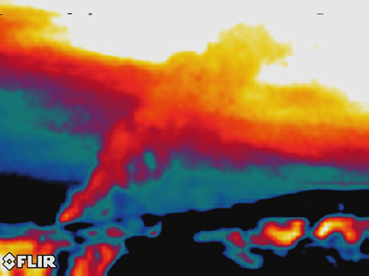 Obří únik metanu na termokameře