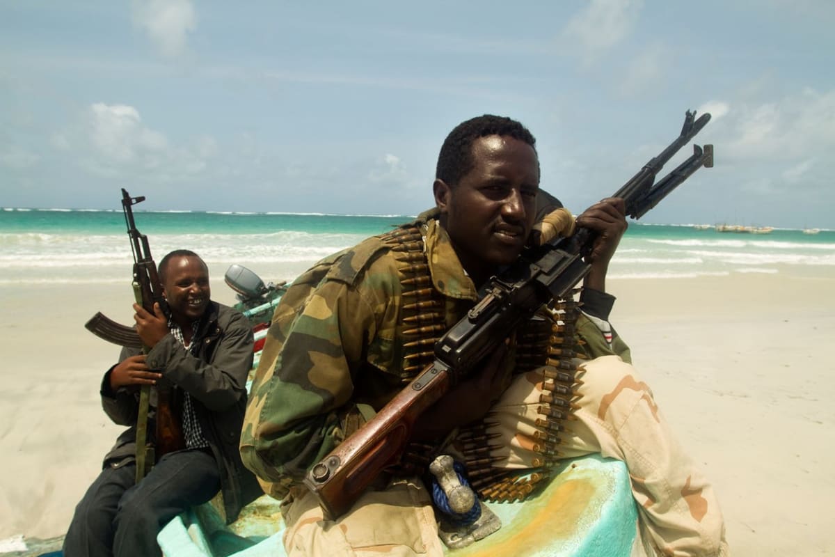 Somálští piráti před akcí