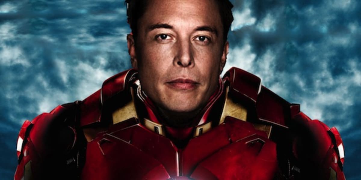 Elon Musk jako Iron Man
