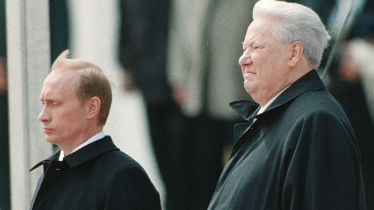 Vladimir Putin a Boris Jelcin