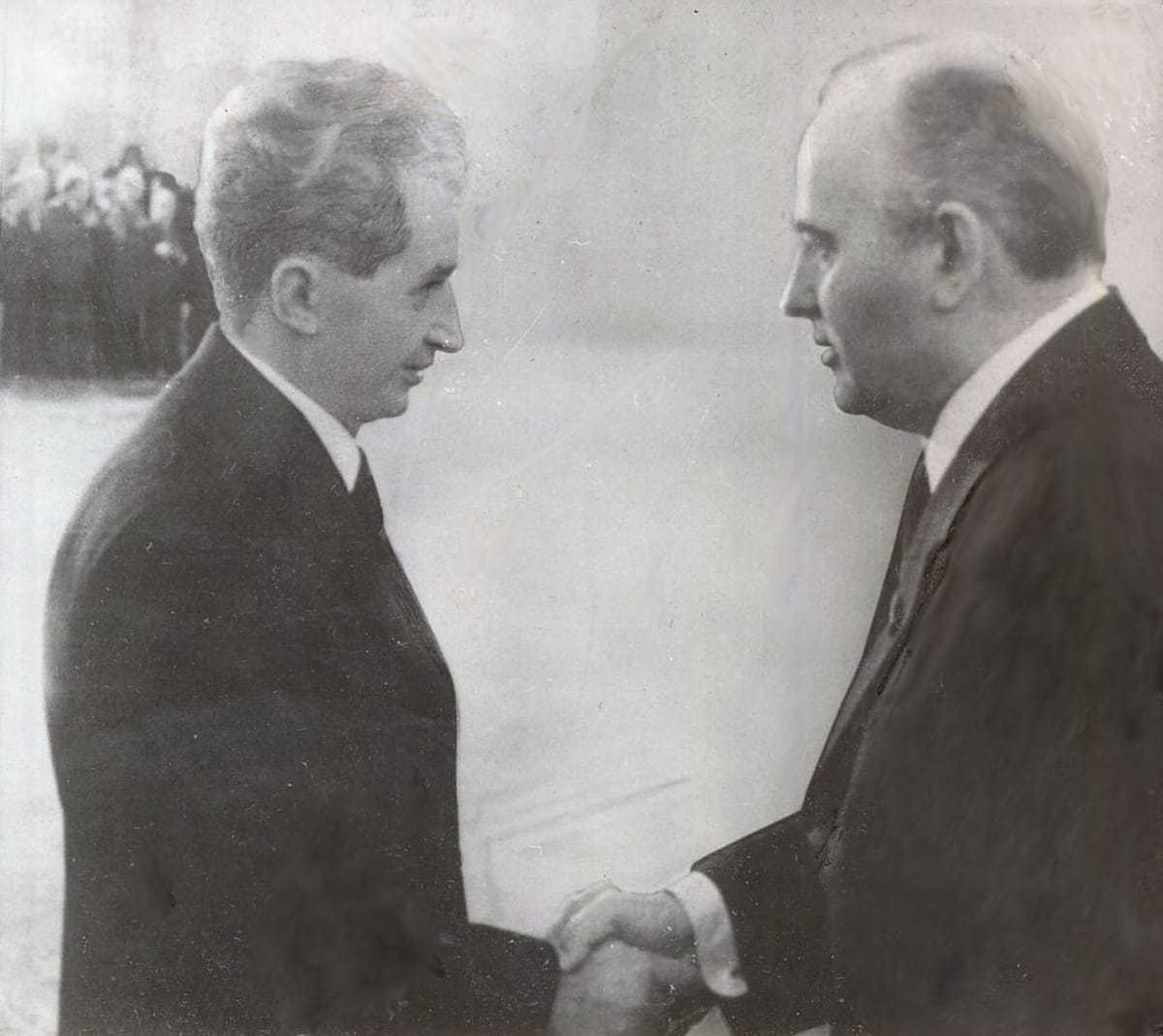 Michael Gorlbačov a rumunský prezident Ceaucesku