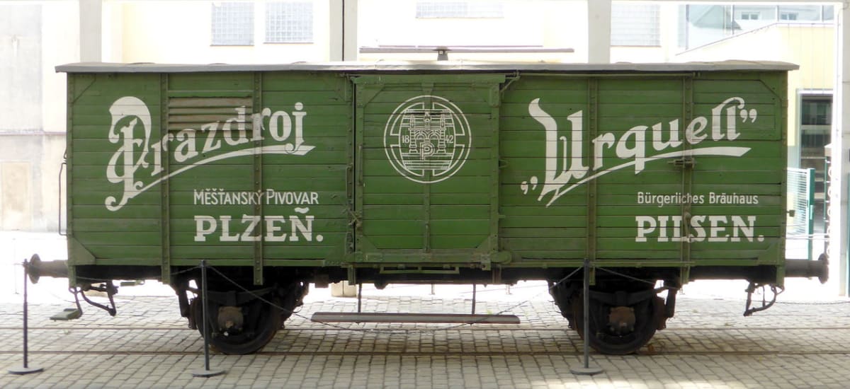 Historický vagon Plzeňského měšťanského  pivovaru