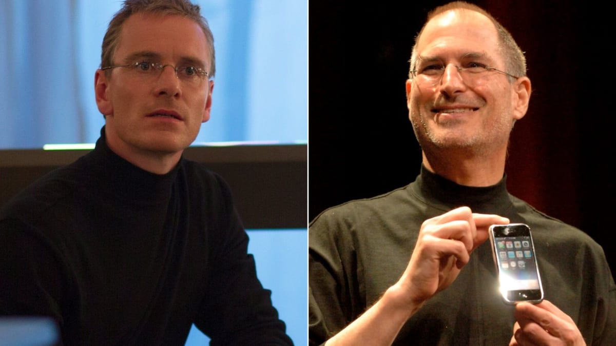 Michael Fassbender jako Steve Jobs vs. pravý Steve Jobs
