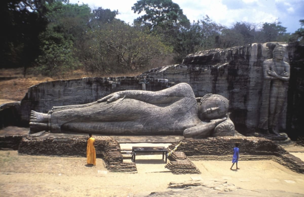 Spící Buddha na Srí Lance