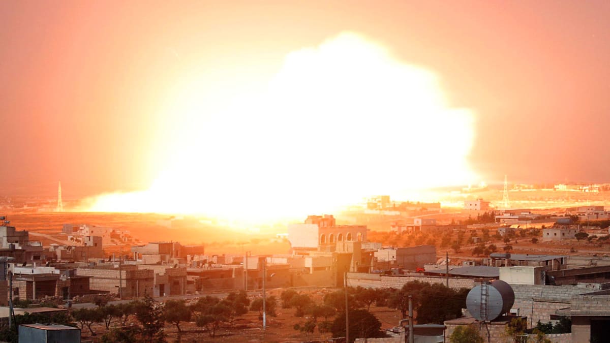 Exploze fosforové bomby v Sýrii