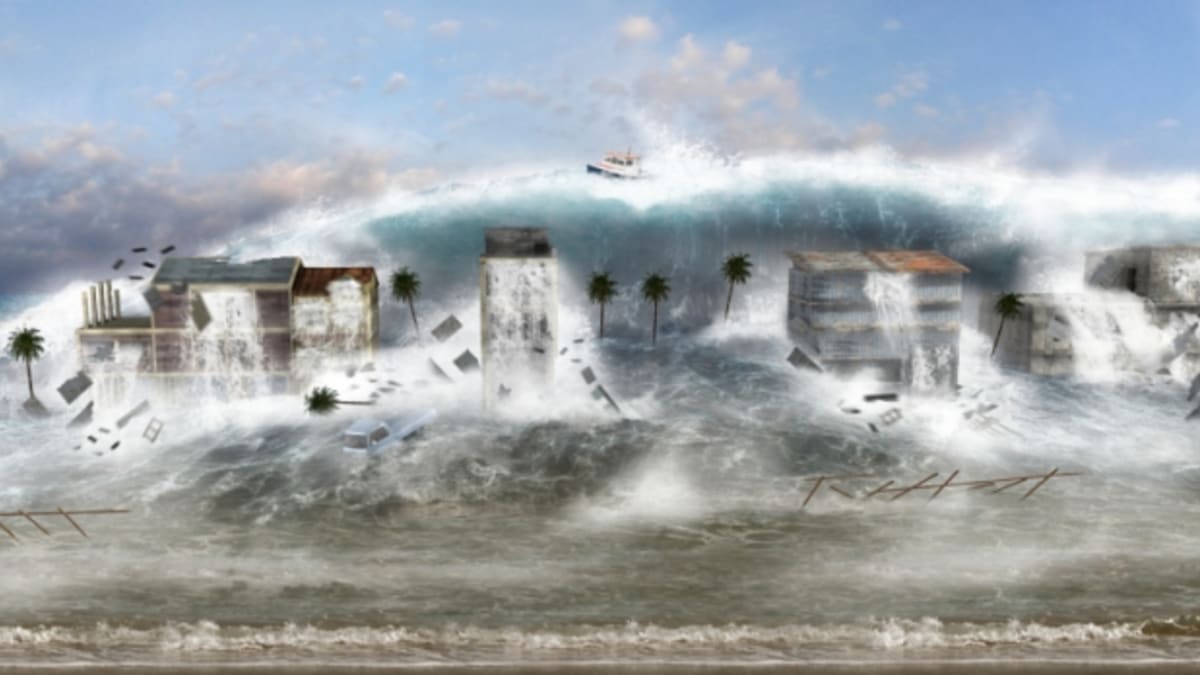 Předpoklad, že vlivem zemětřesení dojde k silné tsunami, není realistický
