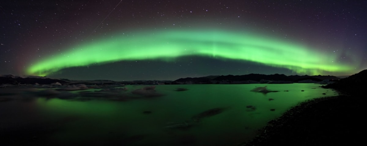 Aurora Borealis nad Jökulsárlónem
