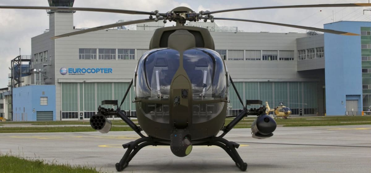 Univerzální dříč: vrtulník H145M - čelní pohled