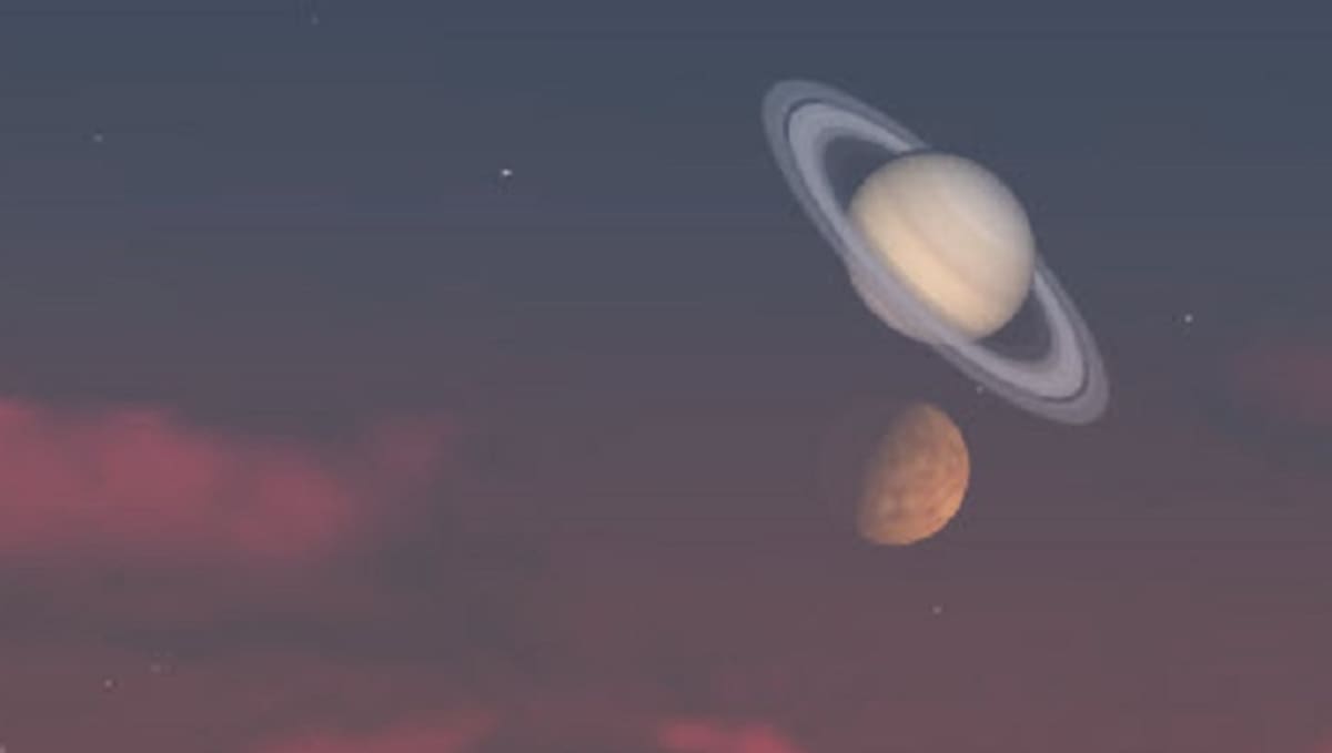 Venuše a Saturn v konjunkci