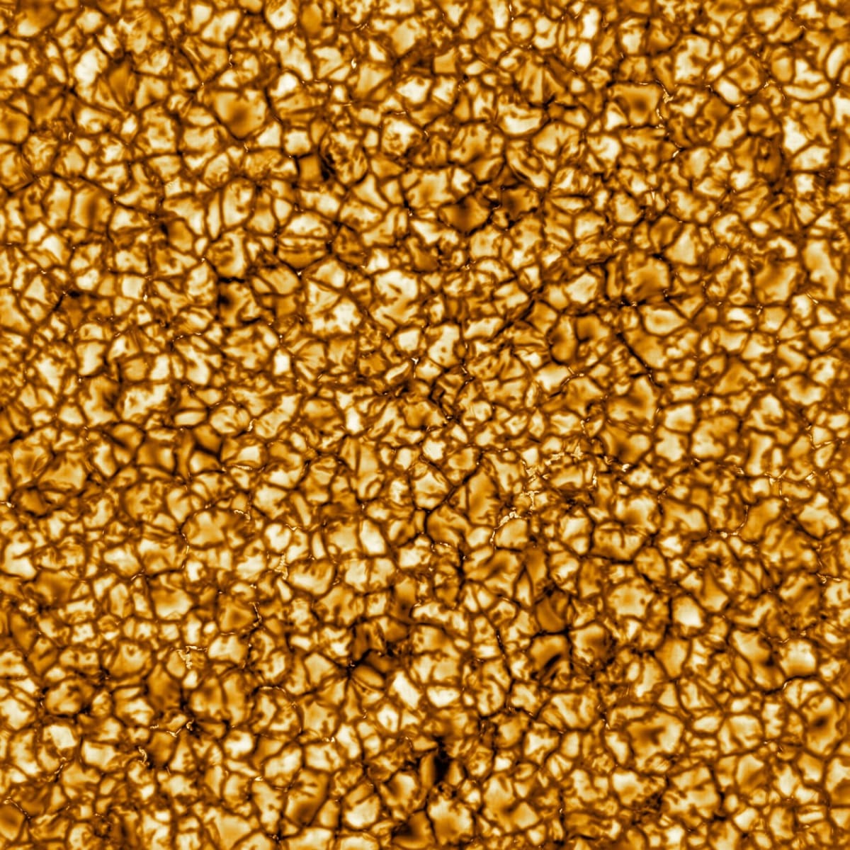 Každá buňka žhavého plazmatu na povrchu Slunce je velká jako Texas. Snímek pořídila v lednu 2020 observatoř DKIST na Havajských ostrovech