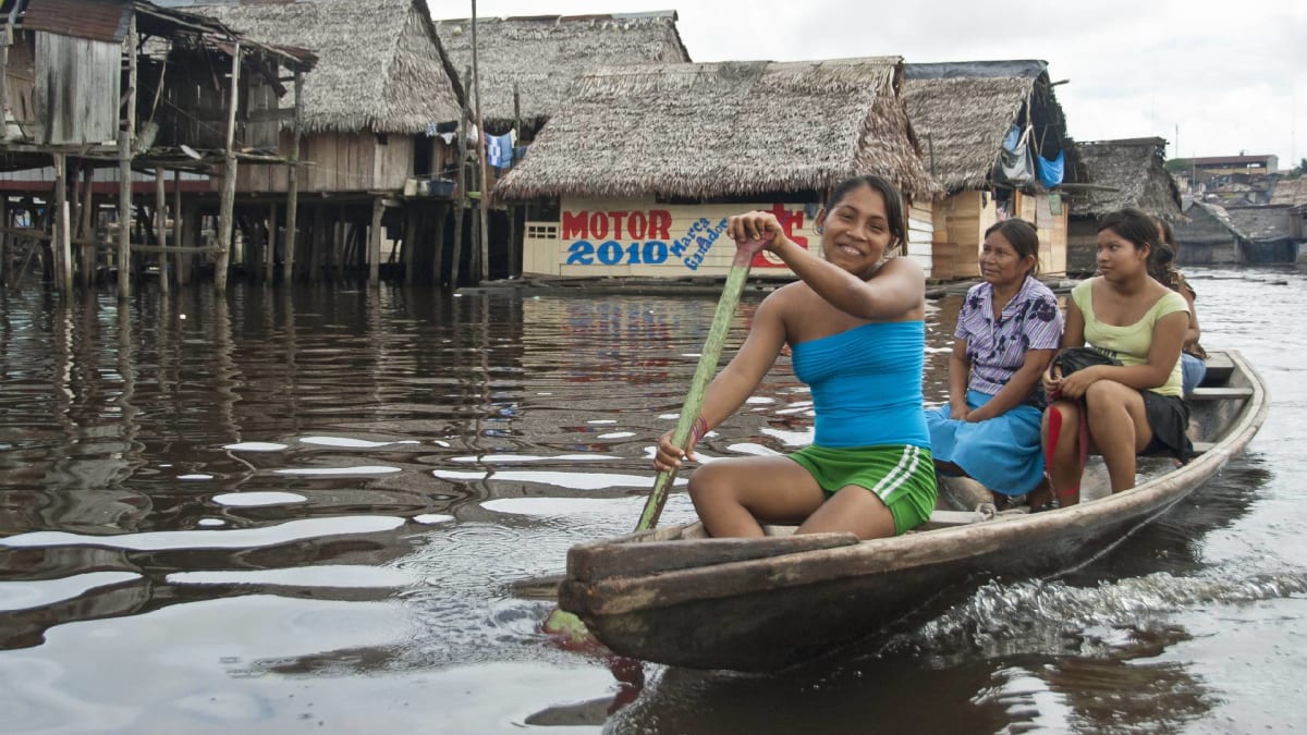 Čtvrť Belén v peruánském Iquitos je z větší části postavena na vodě