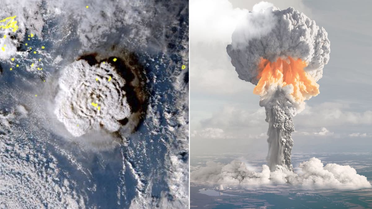 Výbuch u Tongy překonal několikanásobně Hirošimu