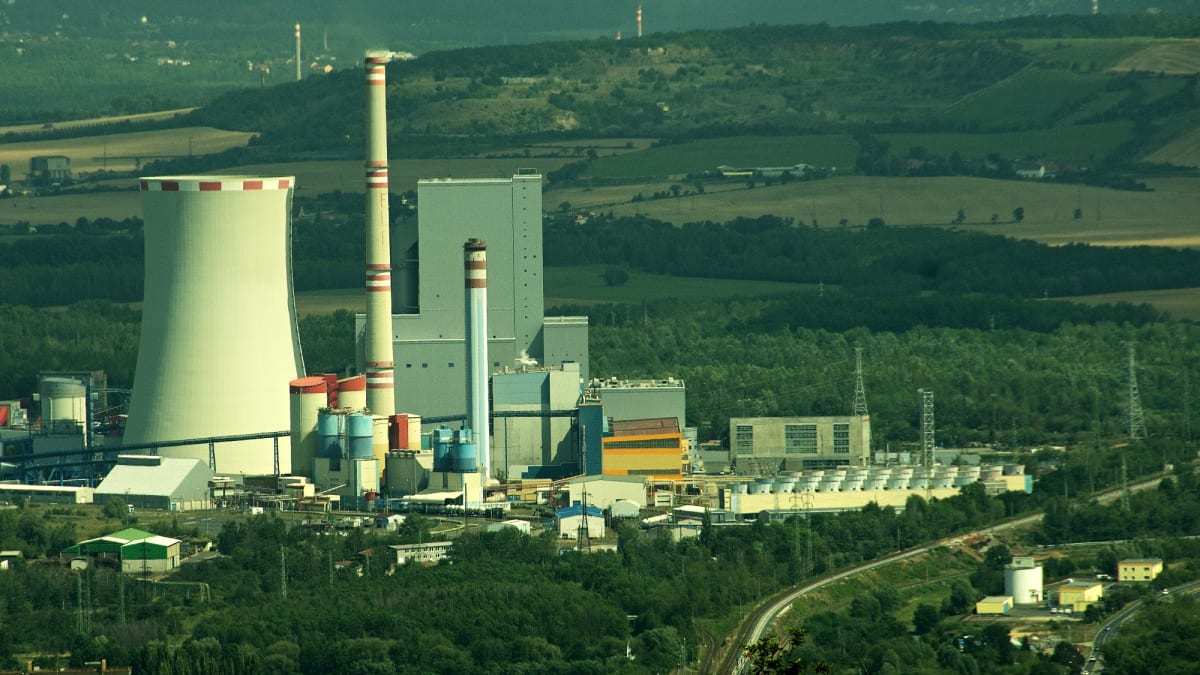 Elektrárna Ledvice nedaleko Teplic, Ústecký kraj