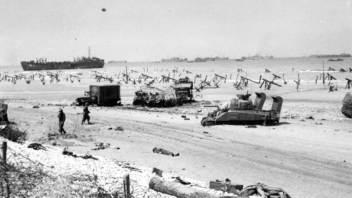 Pláž Omaha 6. června 1944 odpoledne