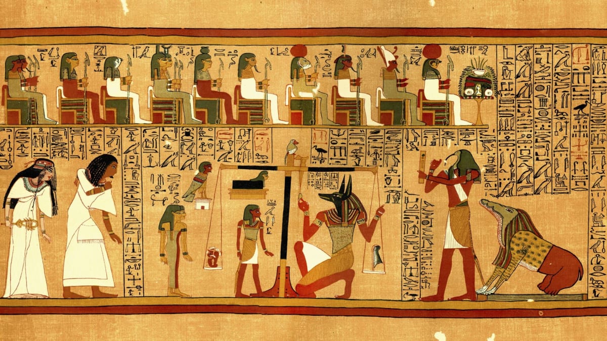 Ilustrace z Egyptské knihy mrtvých