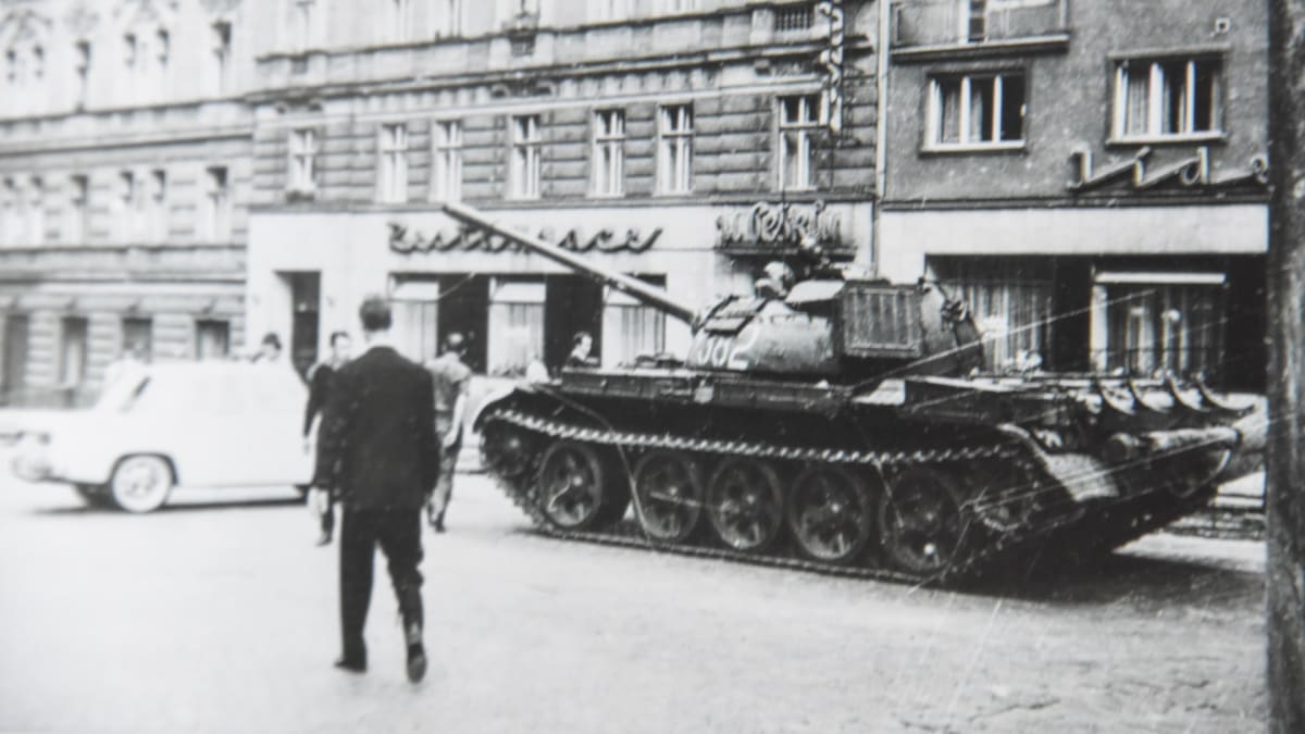 Tank určený k potlačování demostrací v srpnu 1969
